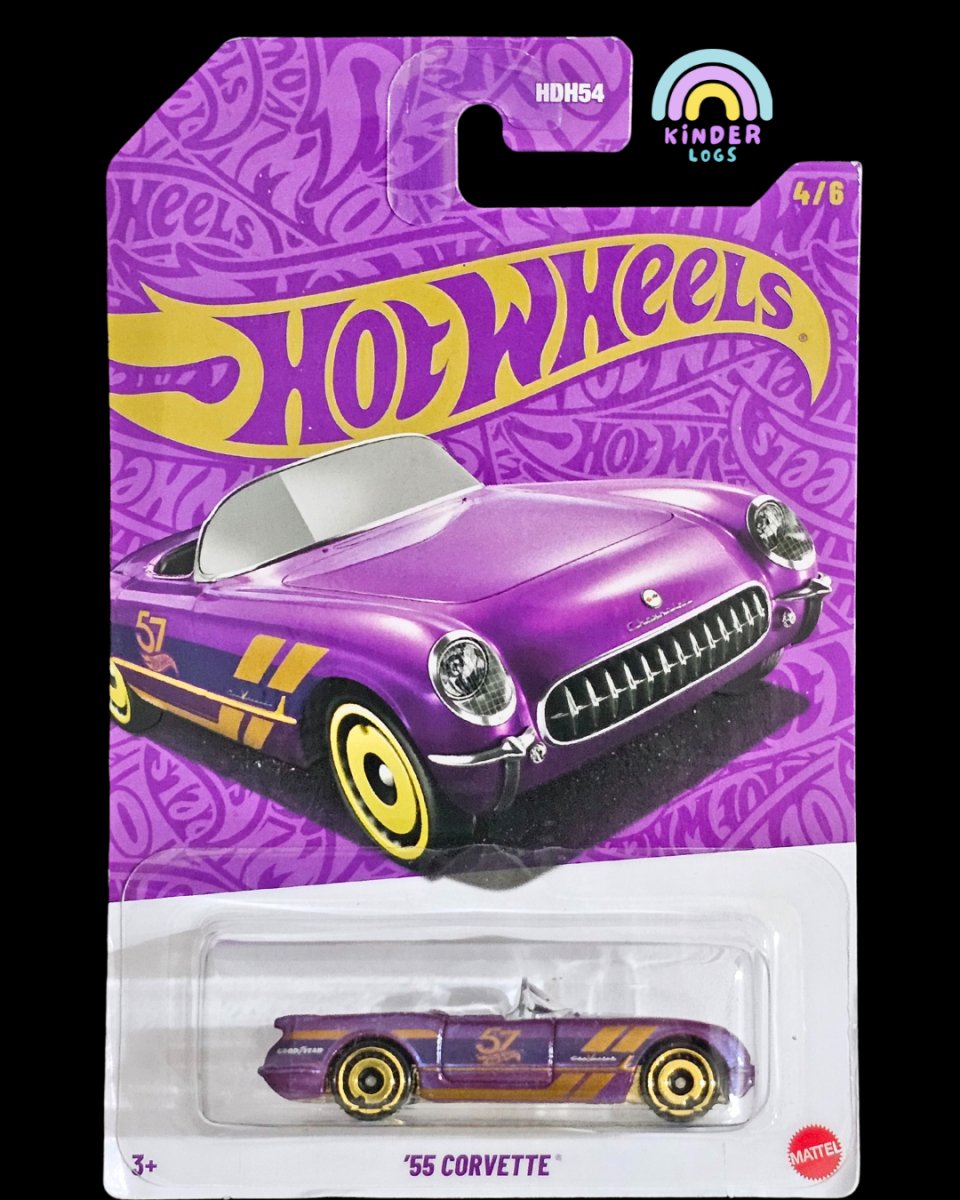 57th Anniversary Hot Wheels 1955 Chevrolet Corvette - Kinder Logs