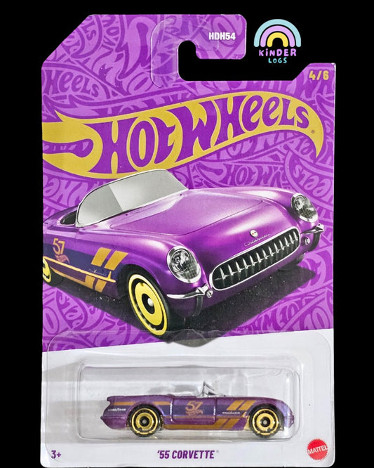 57th Anniversary Hot Wheels 1955 Chevrolet Corvette - Kinder Logs