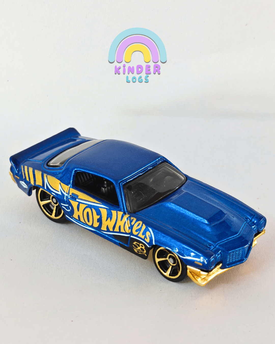 58th Anniversary Hot Wheels 1970 Chevy Camaro RS (Uncarded - New) - Kinder Logs