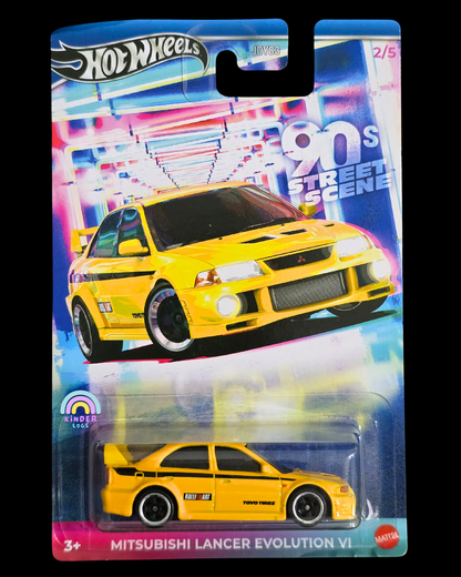 Hot Wheels Mitsubishi Lancer Evolution VI - Yellow (Imported)