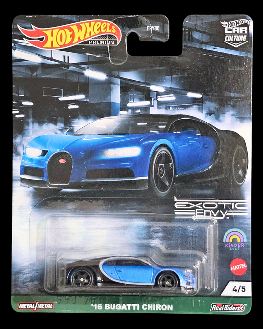 Premium Hot Wheels 2016 Bugatti Chiron - Exotic Envy