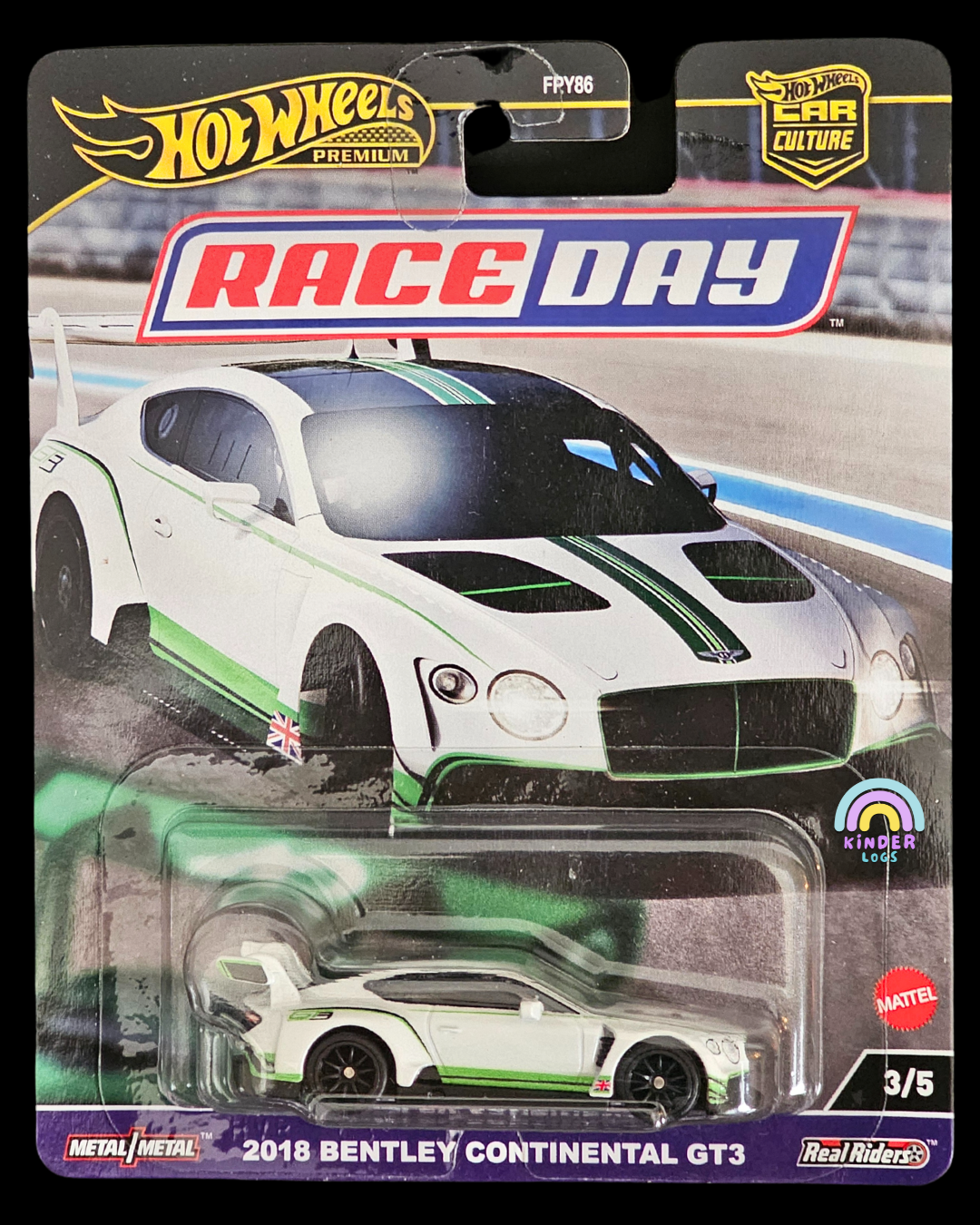 Premium Hot Wheels 2018 Bentley Continental GT3 - Race Day