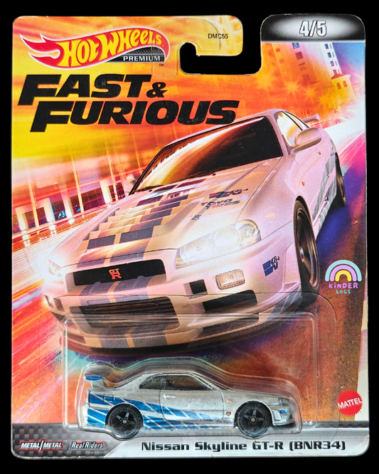 Premium Hot Wheels Nissan Skyline GT-R BNR34 (Paul Walker Edition)