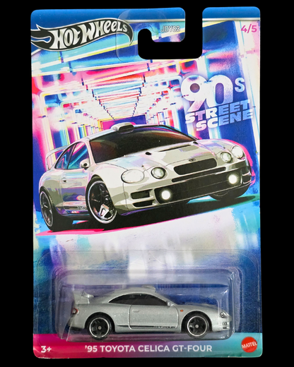 Hot Wheels 1995 Toyota Celica GT-FOUR - Silver - Cracked Blister (Imported)