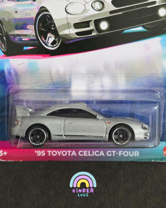 Hot Wheels 1995 Toyota Celica GT-FOUR - Silver - Cracked Blister (Imported)