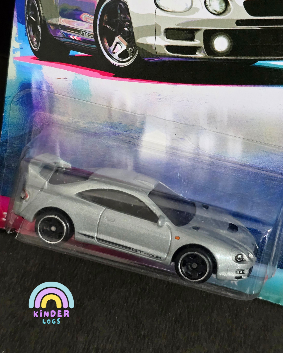 Hot Wheels 1995 Toyota Celica GT-FOUR - Silver - Cracked Blister (Imported)