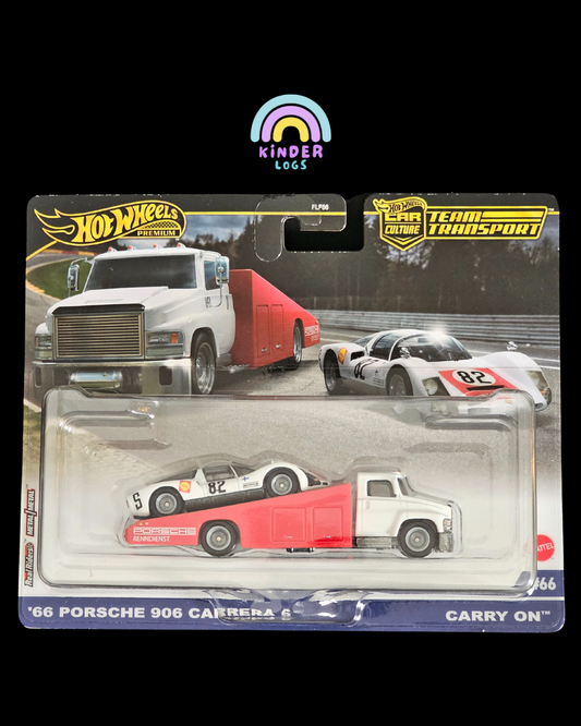 Hot Wheels Team Transport 1966 Porsche 906 Carrera 6 With Carry On