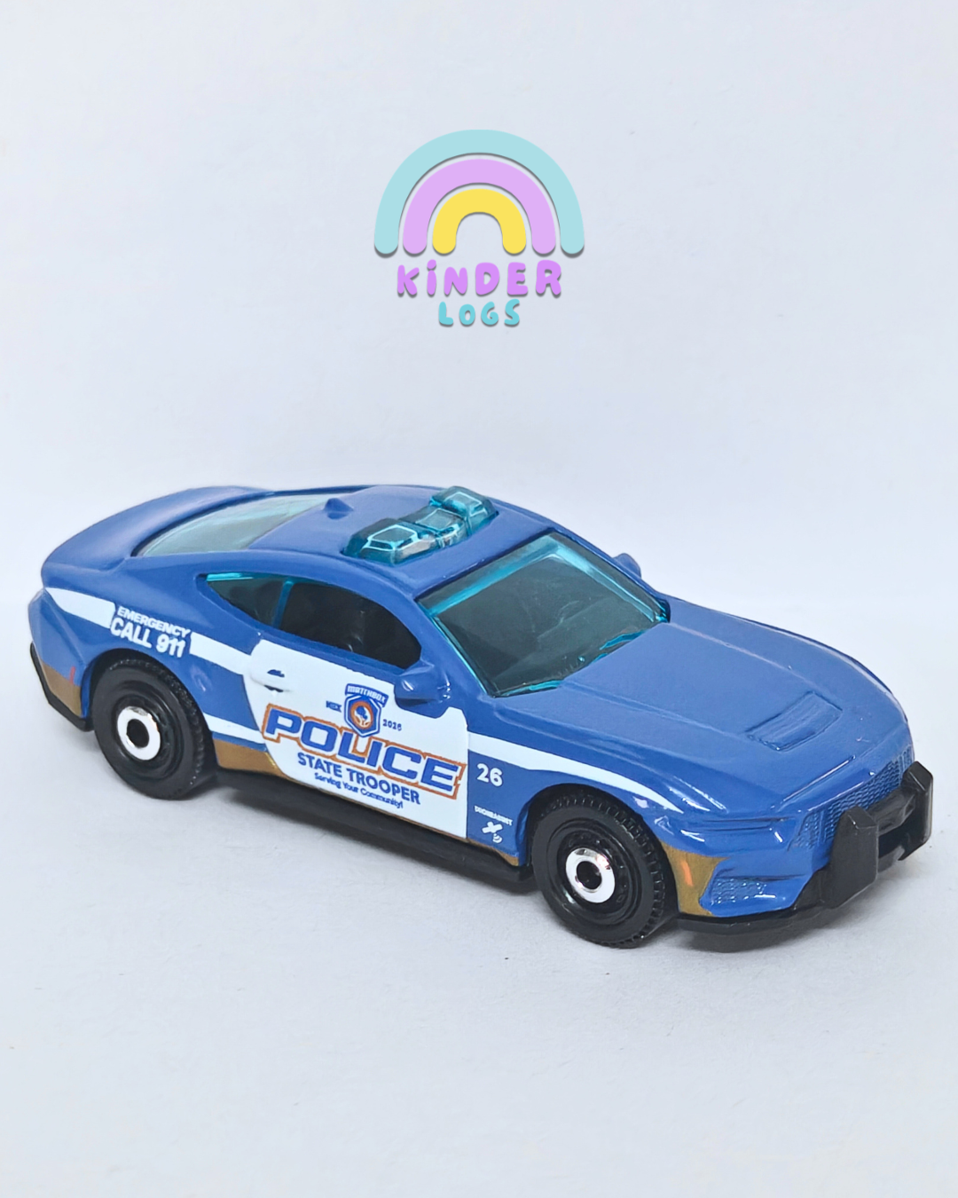 Matchbox 2025 Ford Mustang Police - Blue (Uncarded - New)