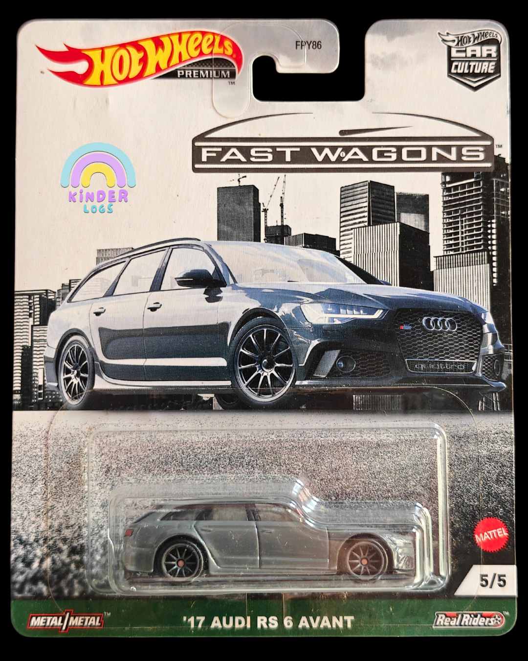 Premium Hot Wheels 2017 Audi RS6 Avant - Fast Wagons (Imported)