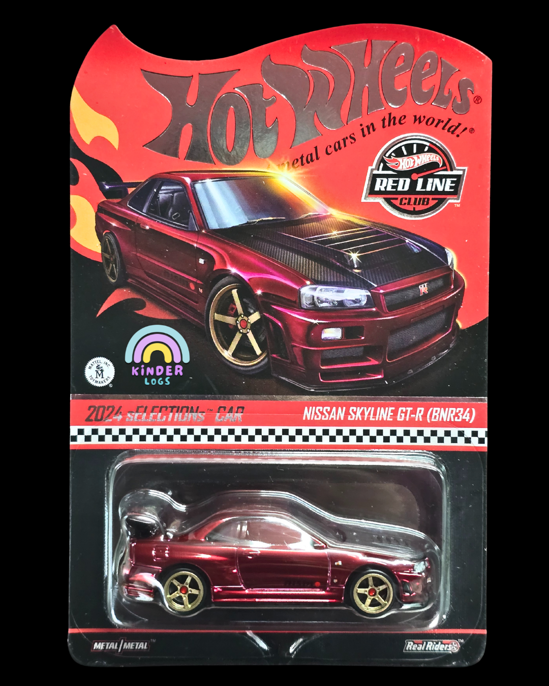 RLC Hot Wheels sELECTIONs Nissan Skyline GT-R BNR34 (Spectraflame Oxblood)