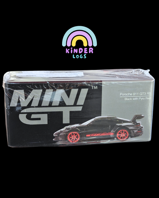 Mini GT Porsche 911 GT3 RS - Black With Pyro Red (Sealed Box)