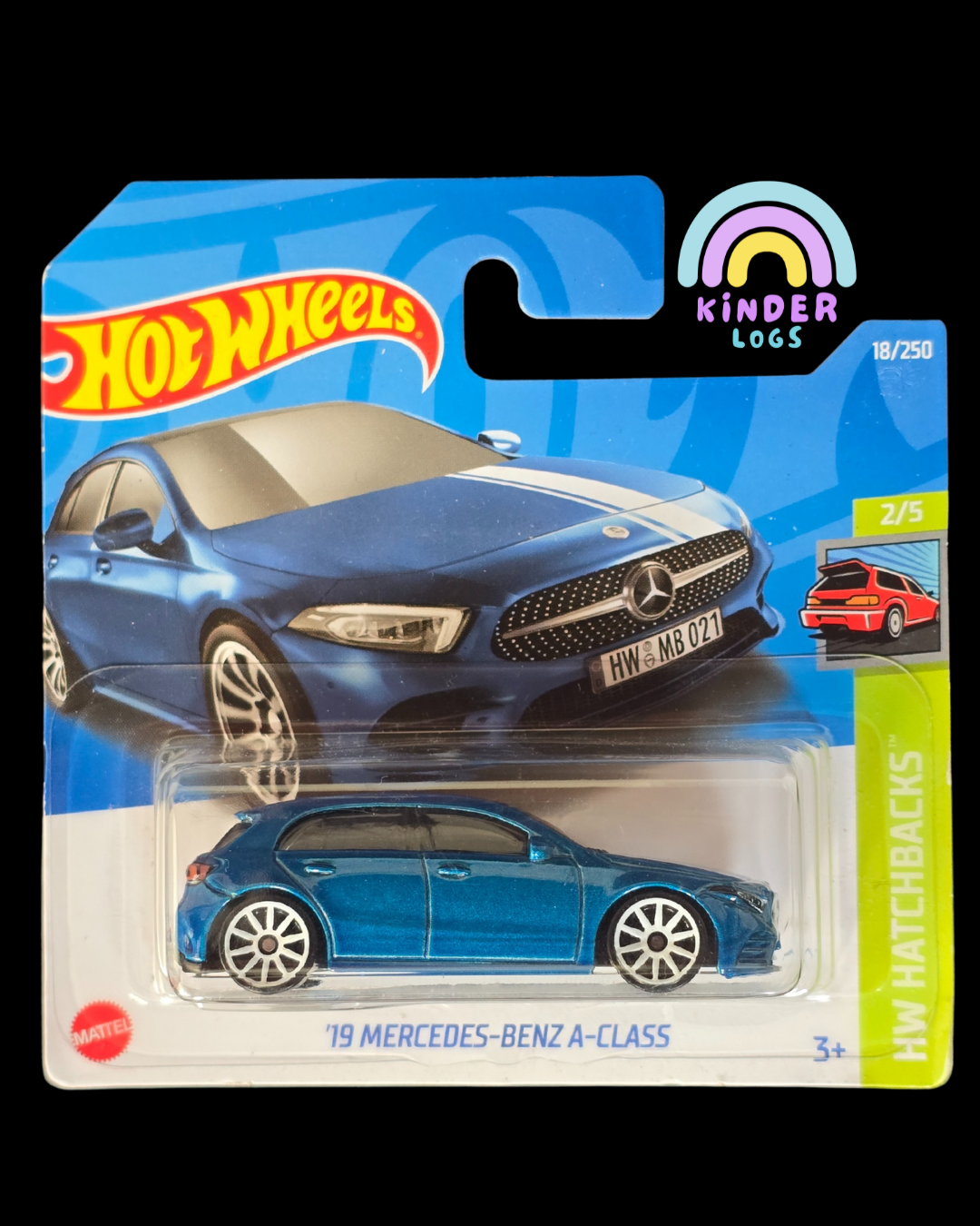 Hot Wheels 2019 Mercedes-Benz A-Class - Blue (Imported Short Card)