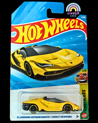Hot Wheels Lamborghini Centenario Roadster - Yellow (Imported)