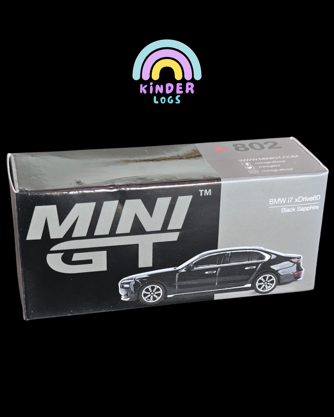 Mini GT BMW i7 xDrive60 - Black Sapphire (Open Box)