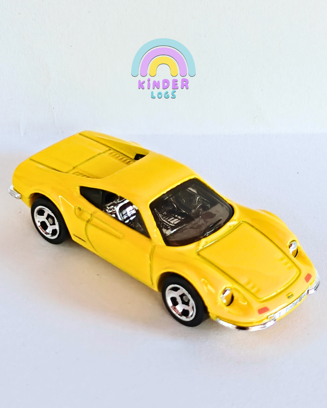 Hot Wheels Ferrari Dino 206 GT - Yellow (Uncarded - New)
