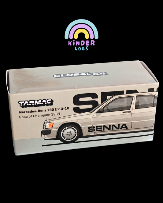 Tarmac Works Mercedes-Benz 190E 2.3-1.6 - Race of Champion 1984 - Ayrton Senna (Open Box)