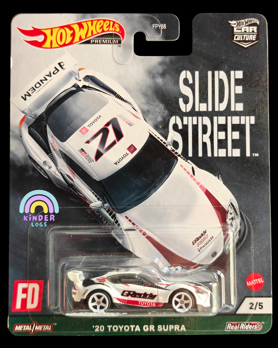 Premium Hot Wheels 2020 Toyota GR Supra GReddy - Slide Street (Imported)