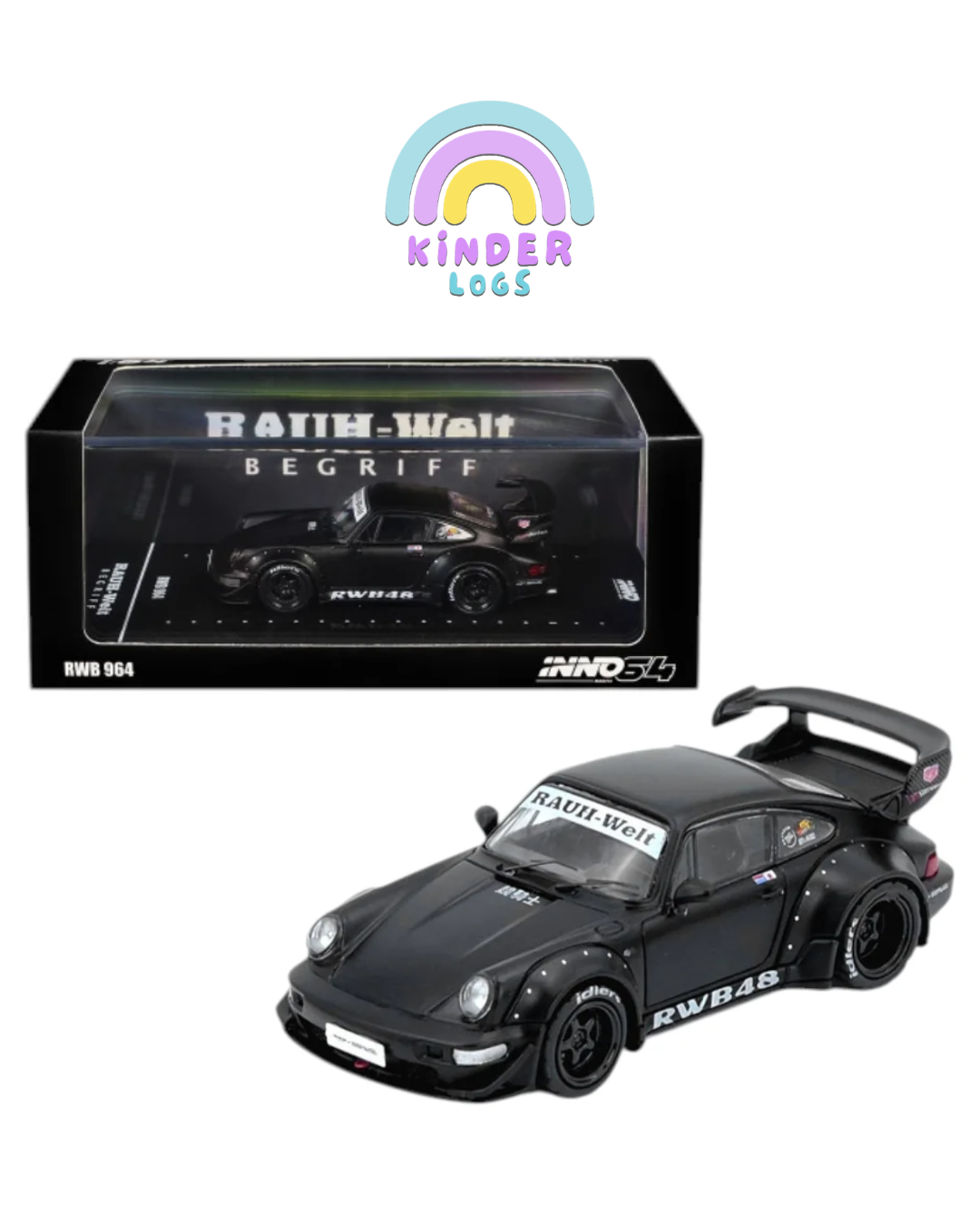 Inno64 Porsche RWB 964 (Black Matt)