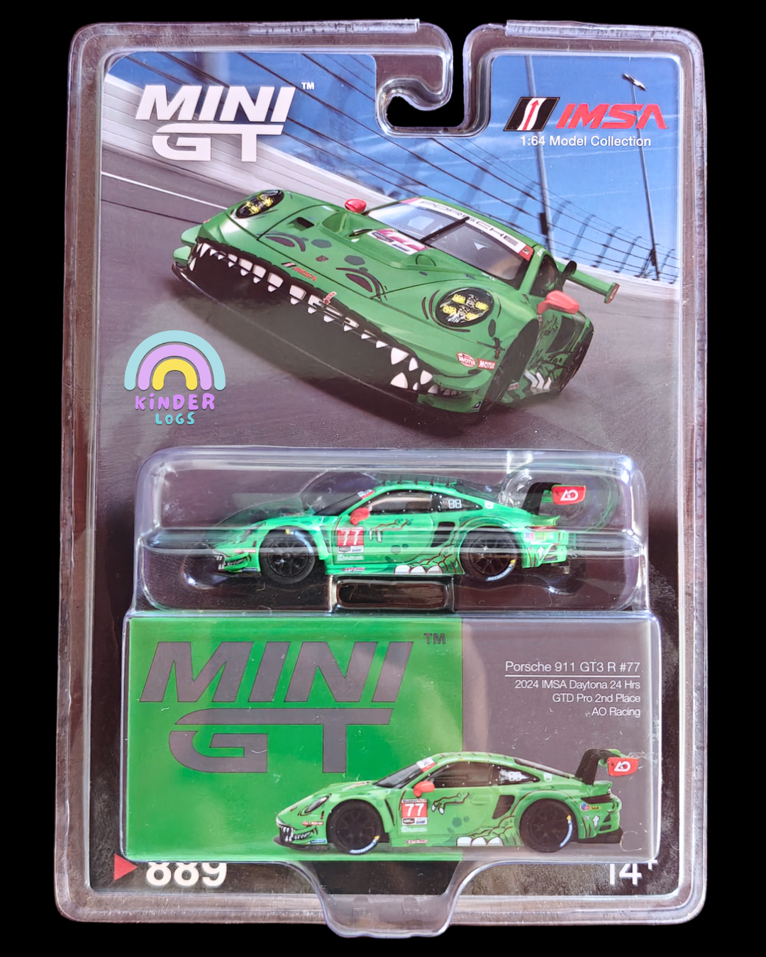 Mini GT Rexy Porsche 911 GT3 R #77 AO Racing #889 (GTD Pro 2nd Place)