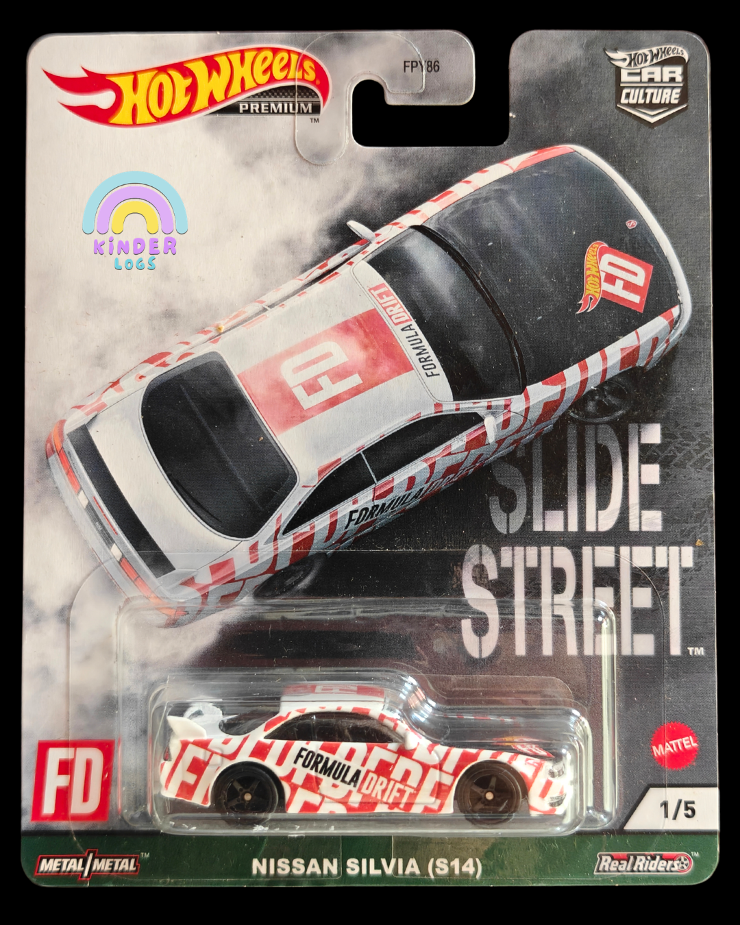 Premium Hot Wheels Nissan Silvia S14 Formula Drift - Slide Street (Imported)