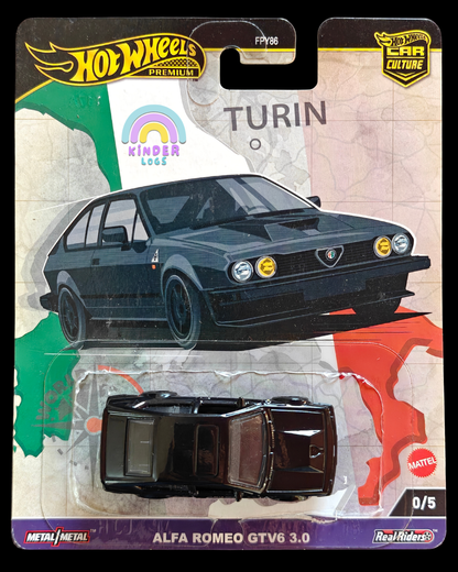 Premium Hot Wheels Alfa Romeo GTV6 3.0 CHASE 0/5 (Uncarded - With Card)