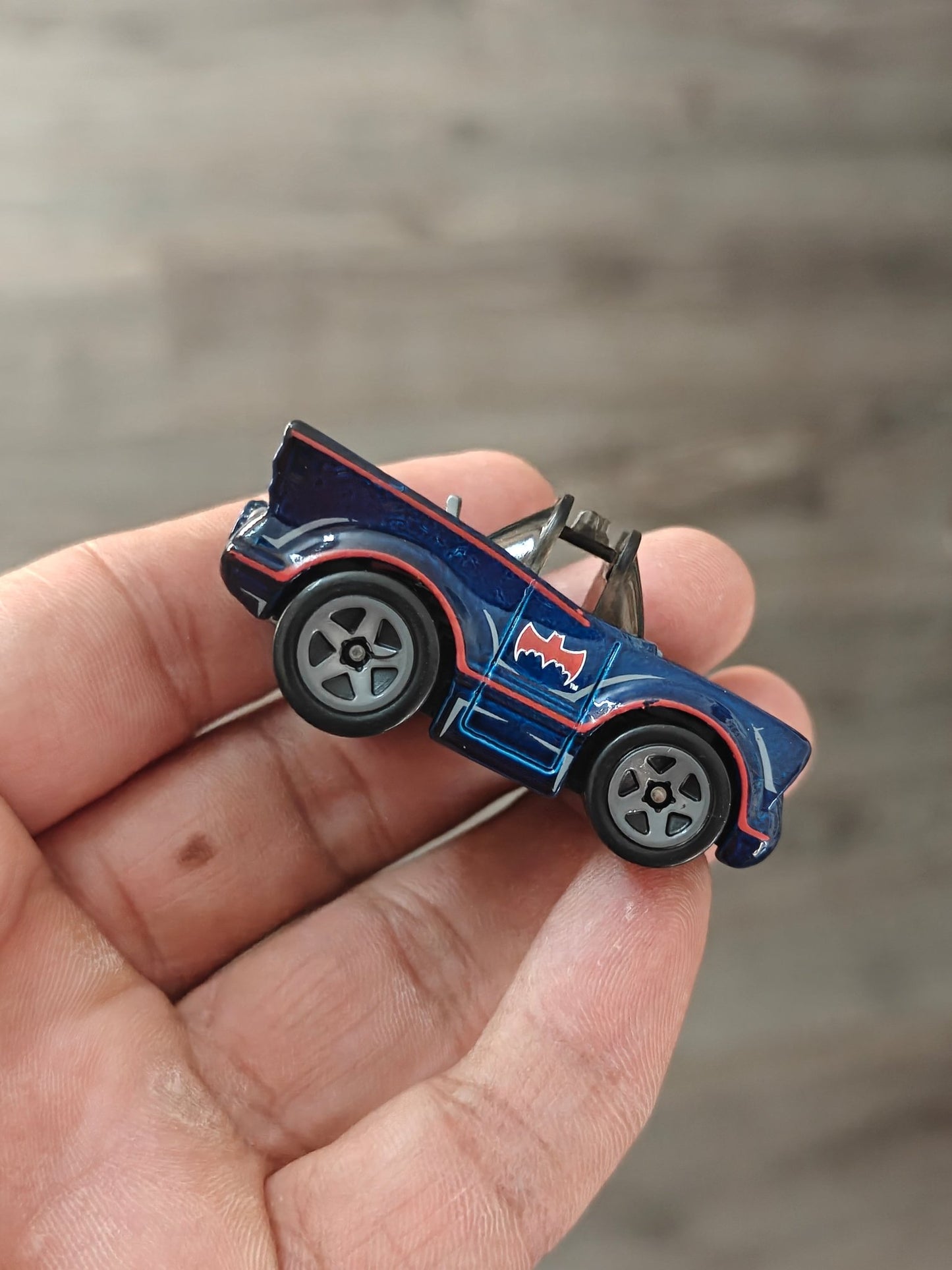 Batman Hot Wheels Classic TV Series Batmobile - Blue (Uncarded - New) - Kinder Logs