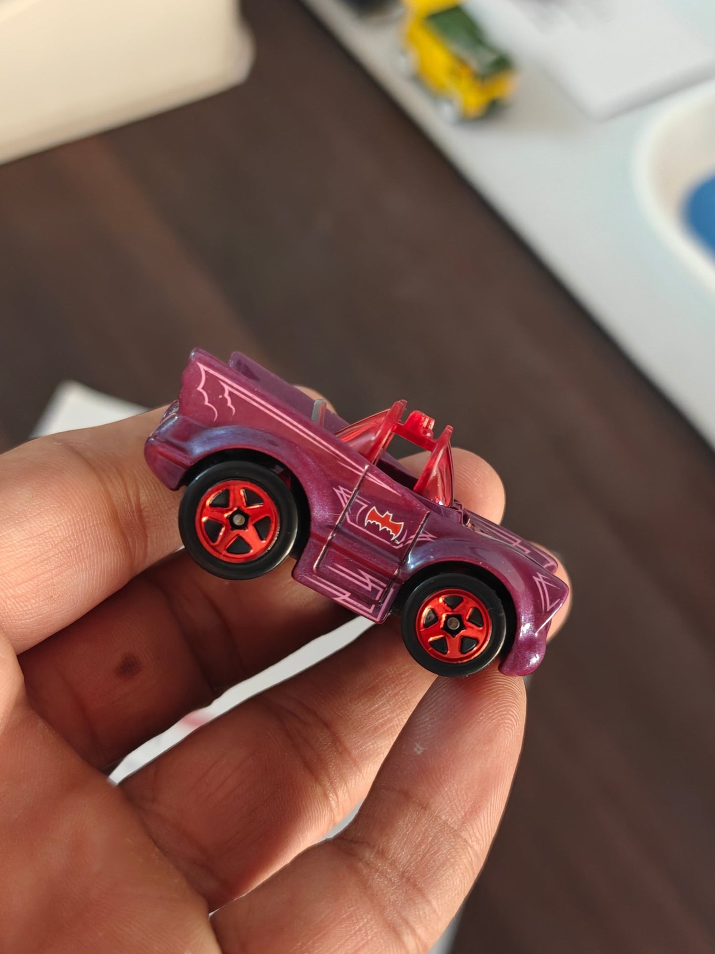 Batman Hot Wheels Tooned Batmobile - Purple (Uncarded - New) - Kinder Logs