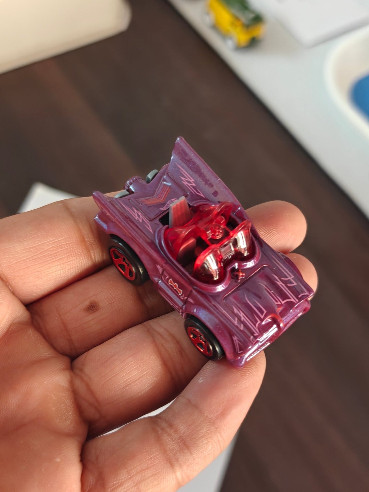 Batman Hot Wheels Tooned Batmobile - Purple (Uncarded - New) - Kinder Logs