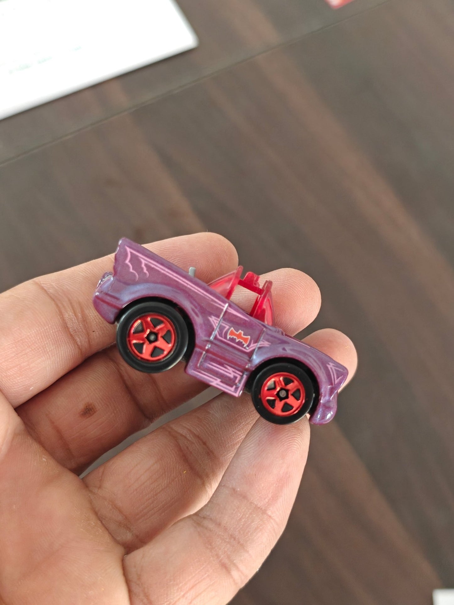 Batman Hot Wheels Tooned Batmobile - Purple (Uncarded - New) - Kinder Logs