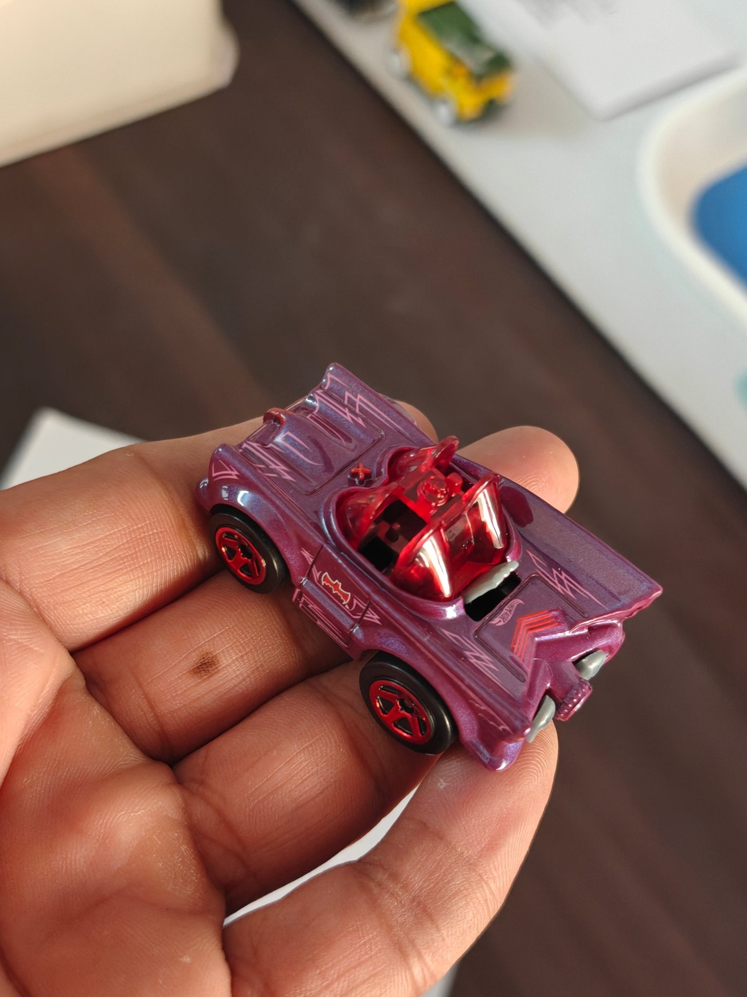 Batman Hot Wheels Tooned Batmobile - Purple (Uncarded - New) - Kinder Logs