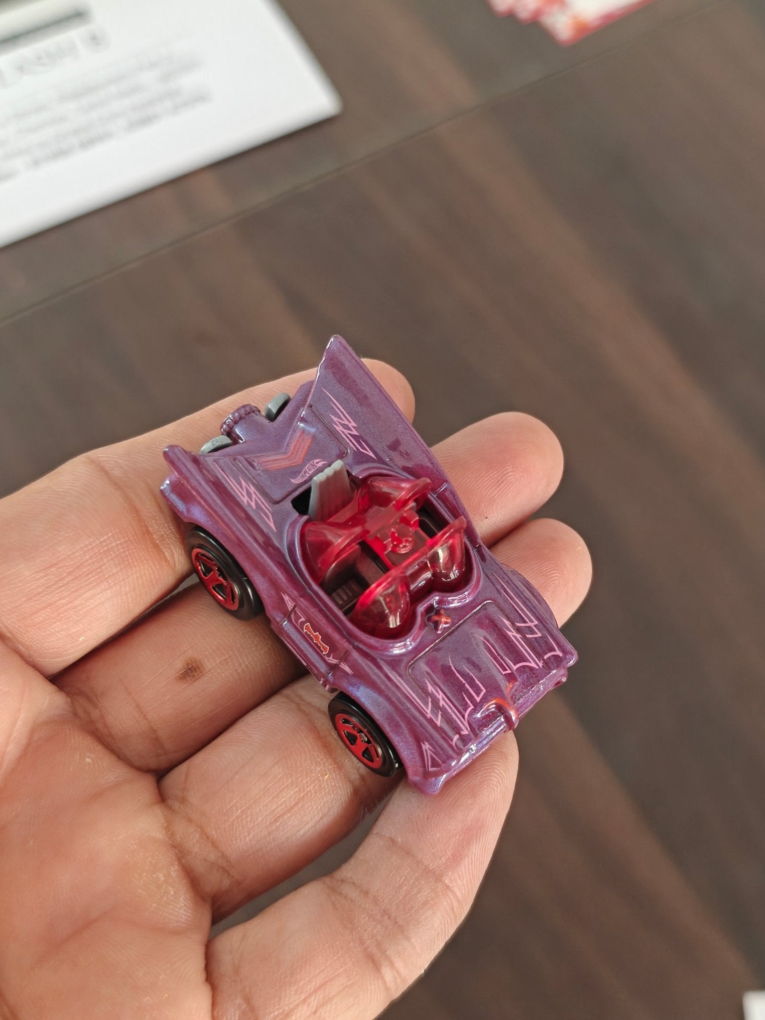 Batman Hot Wheels Tooned Batmobile - Purple (Uncarded - New) - Kinder Logs