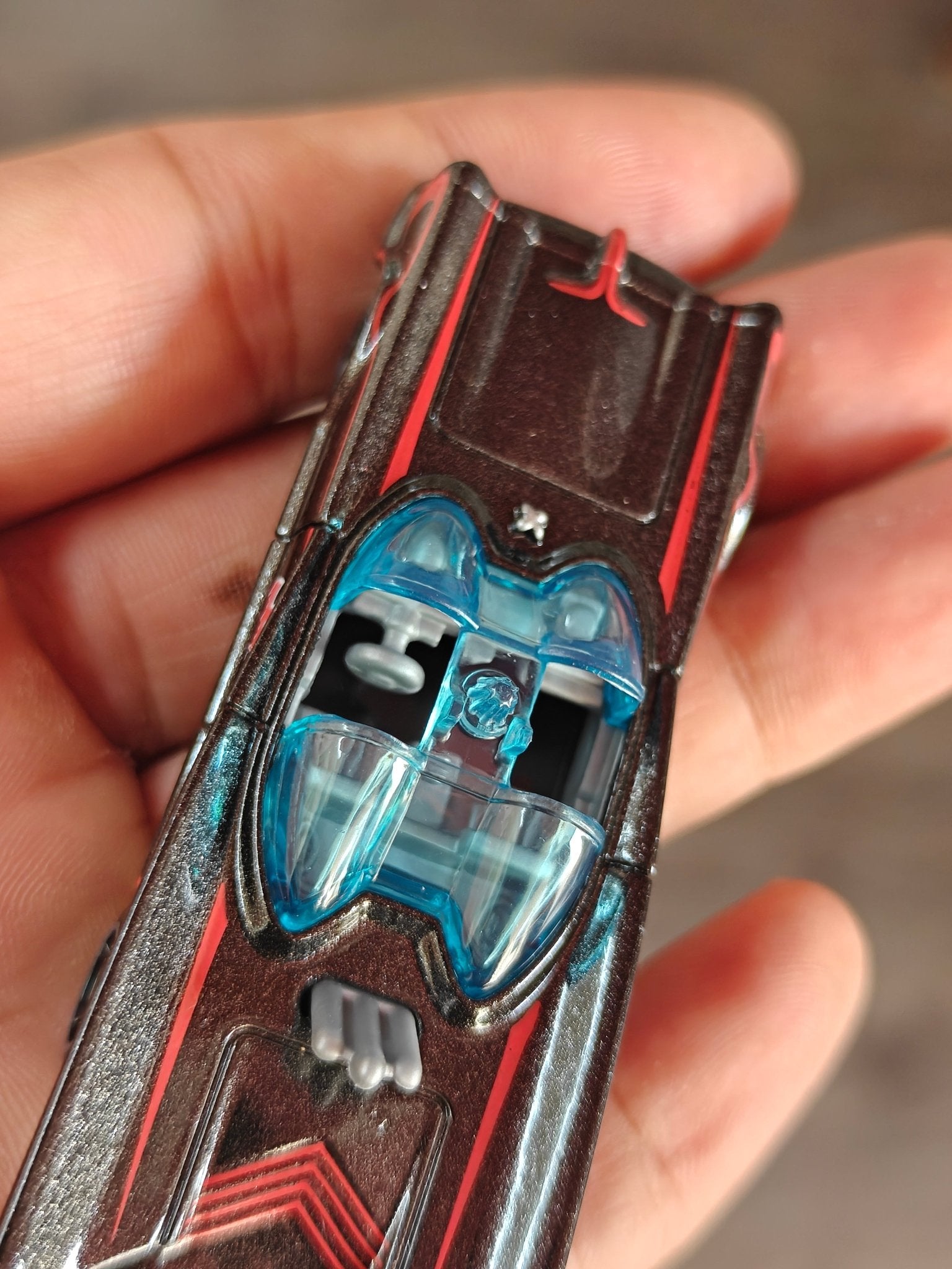 Batman Hot Wheels TV Series Batmobile - Red Graphics (Uncarded) - Kinder Logs