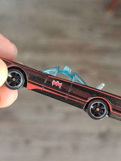 Batman Hot Wheels TV Series Batmobile - Red Graphics (Uncarded) - Kinder Logs