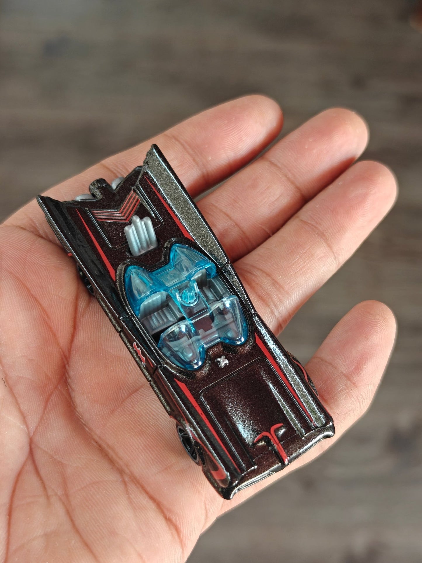 Batman Hot Wheels TV Series Batmobile - Red Graphics (Uncarded) - Kinder Logs