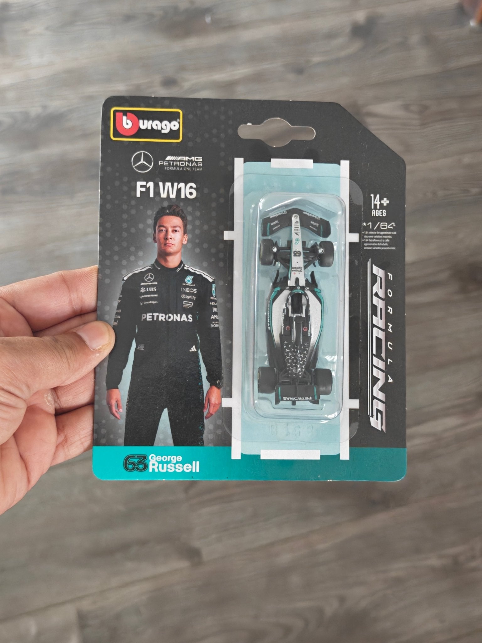 Bburago Mercedes - AMG Petronas F1 W16 George Russell 63 (Imported) - Kinder Logs