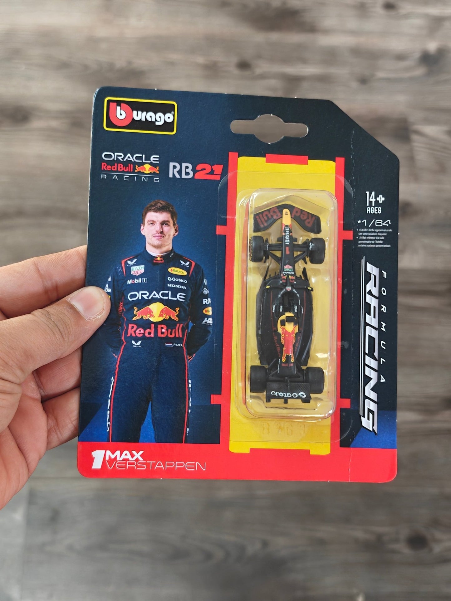 Bburago Oracle Red Bull Racing RB21 Max Verstappen 1 Formula Car (Imported) - Kinder Logs