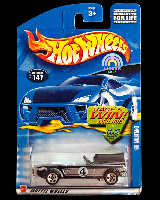 Blue Card Hot Wheels 1965 Ford Mustang (Imported) - Kinder Logs