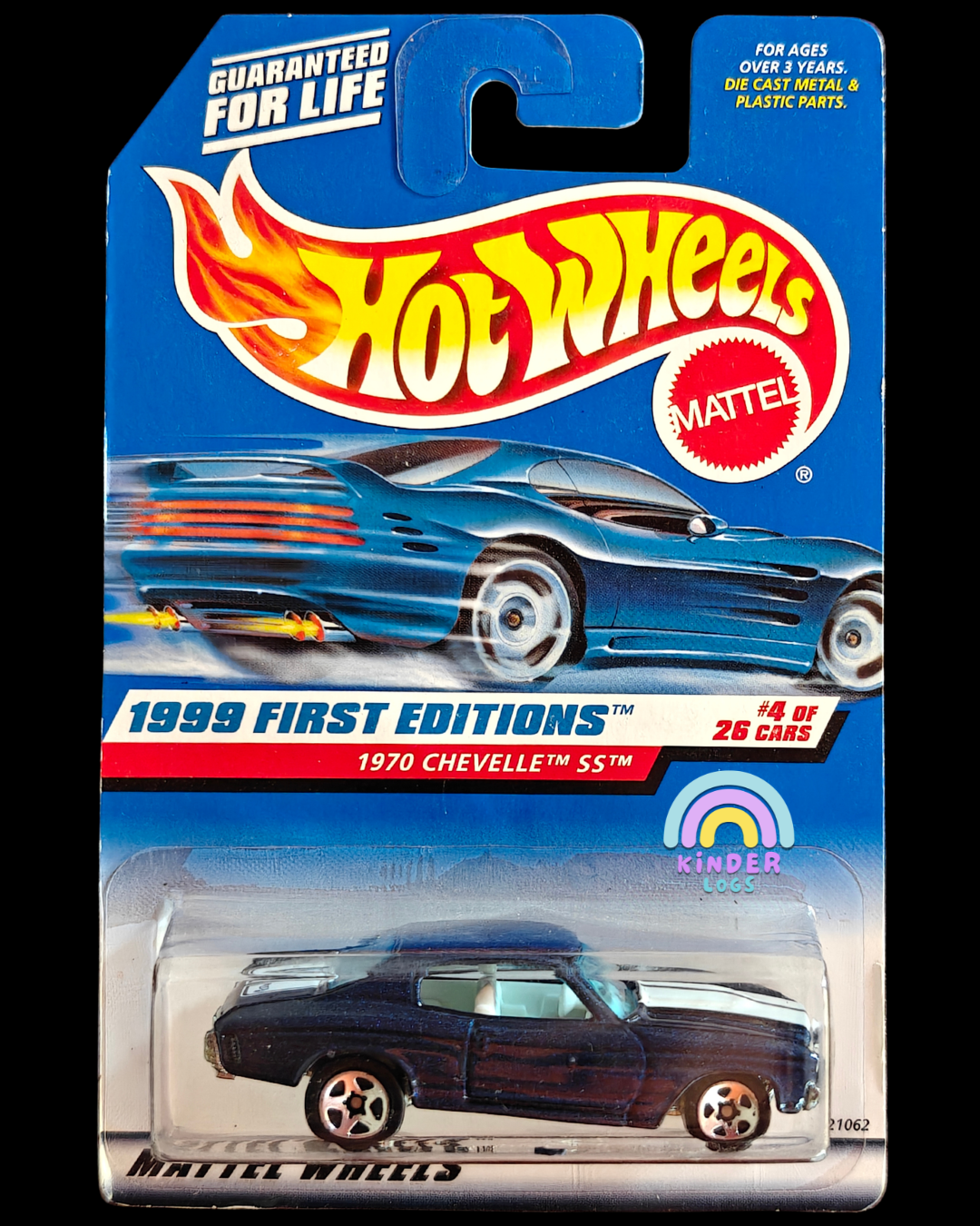 Blue Card Hot Wheels 1970 Chevelle SS (Imported) - Kinder Logs