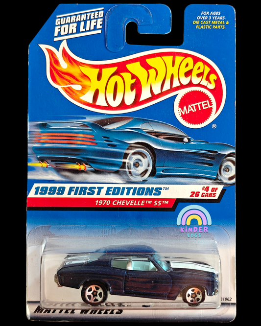 Blue Card Hot Wheels 1970 Chevelle SS (Imported) - Kinder Logs