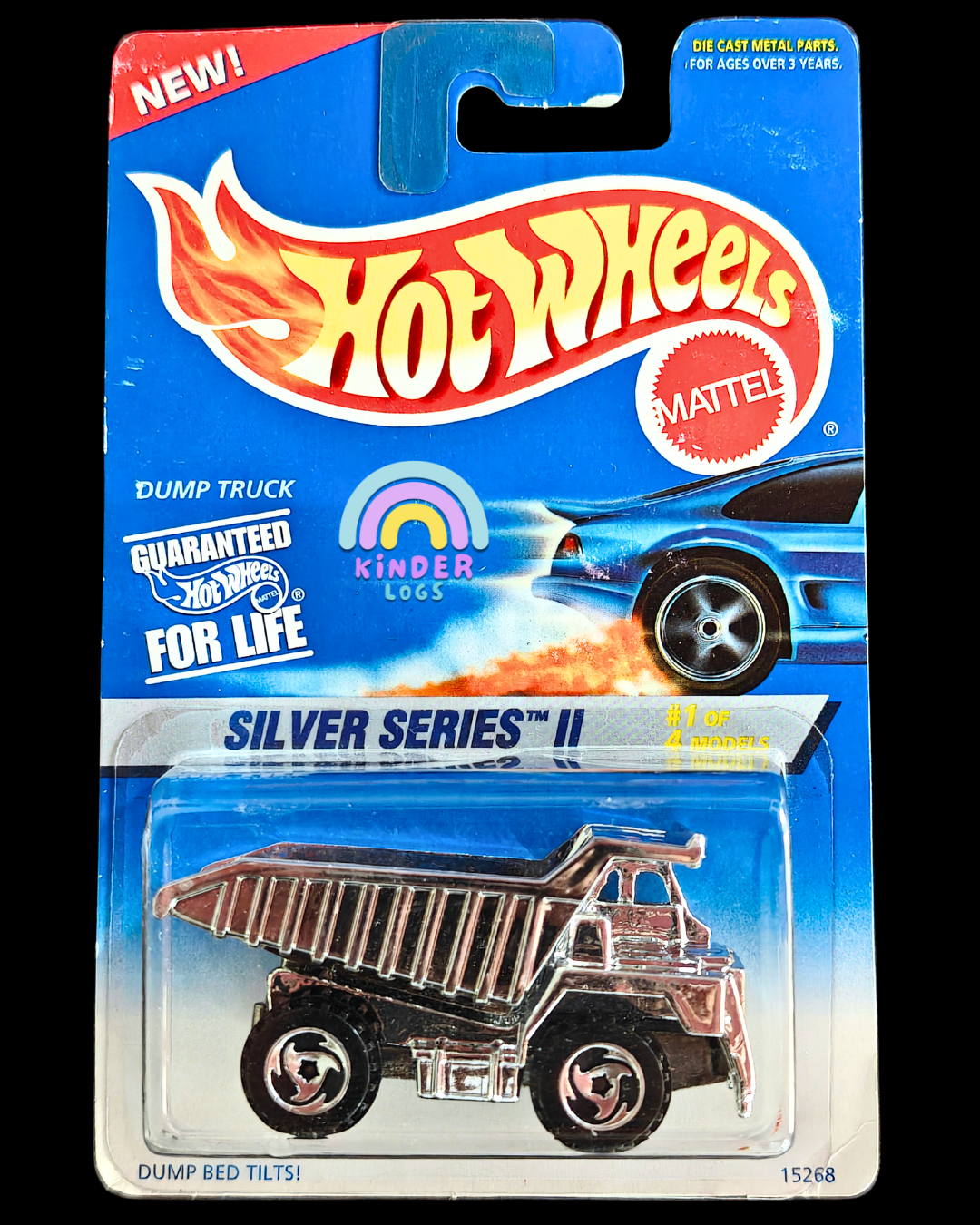 Blue Card Hot Wheels Dump Truck - Silver Series (Imported) - Kinder Logs