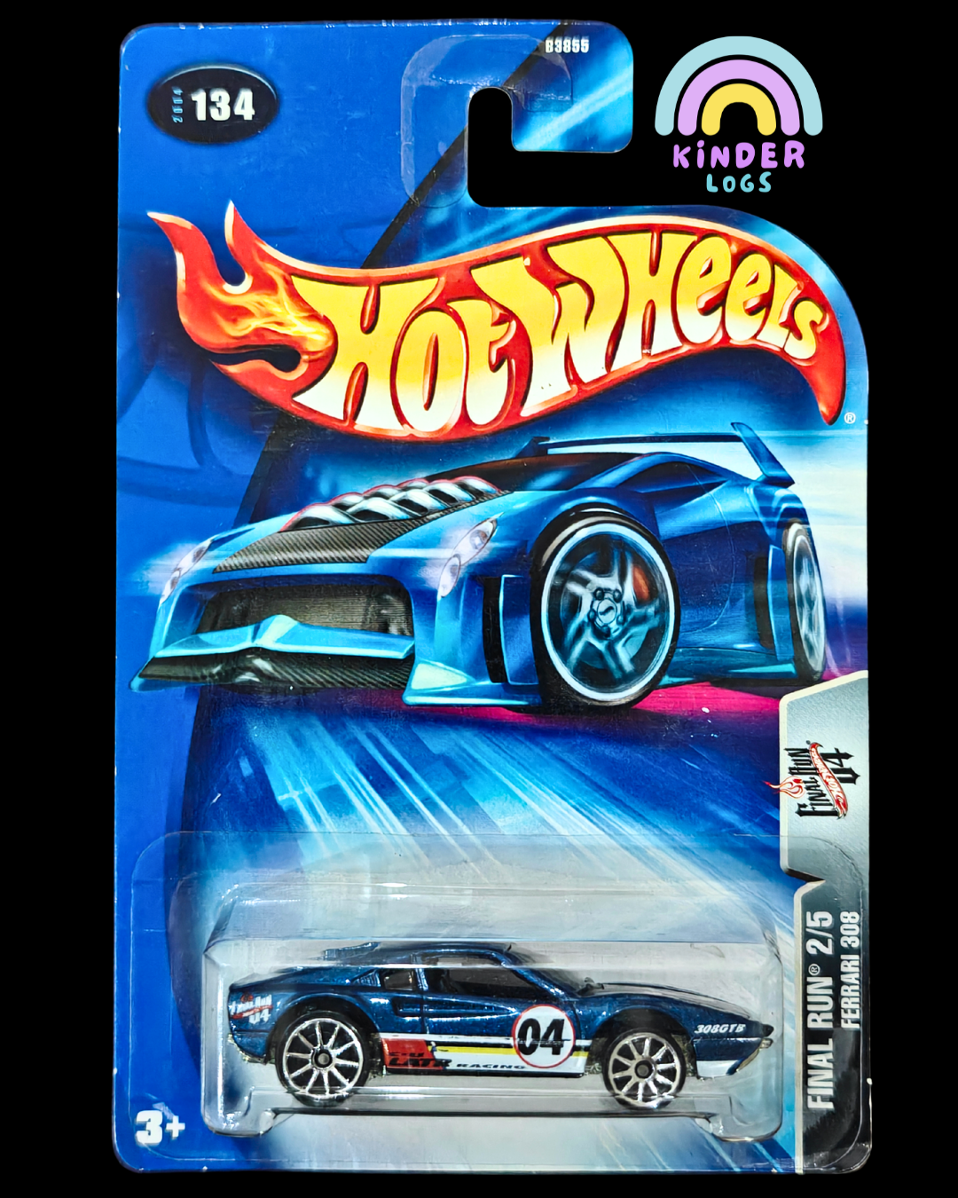 Blue Card Hot Wheels Ferrari 308 (Blue) - Kinder Logs