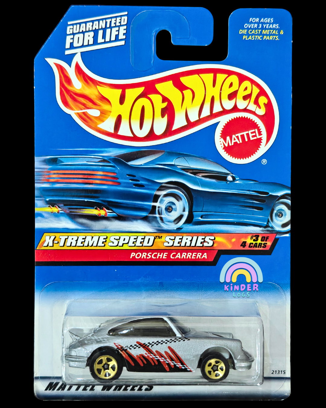 Blue Card Hot Wheels Porsche Carrera - Kinder Logs