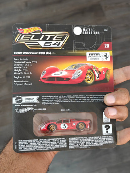 Elite64 Hot Wheels 1967 Ferrari 330 P4 (Imported) - Kinder Logs