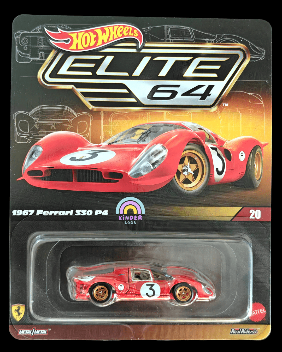 Elite64 Hot Wheels 1967 Ferrari 330 P4 (Imported) - Kinder Logs