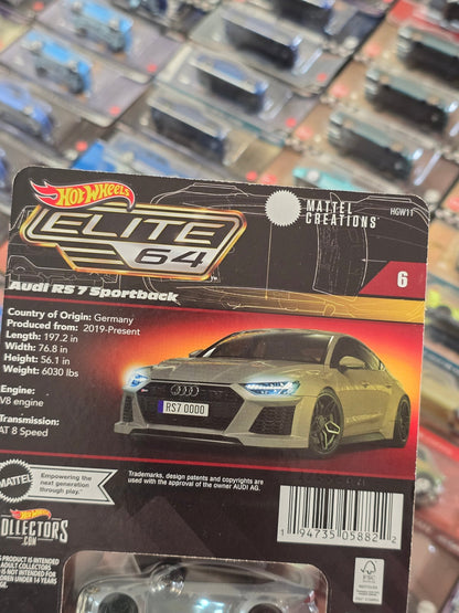 Elite64 Hot Wheels 2021 Audi RS 7 Sportback (Imported) - Kinder Logs