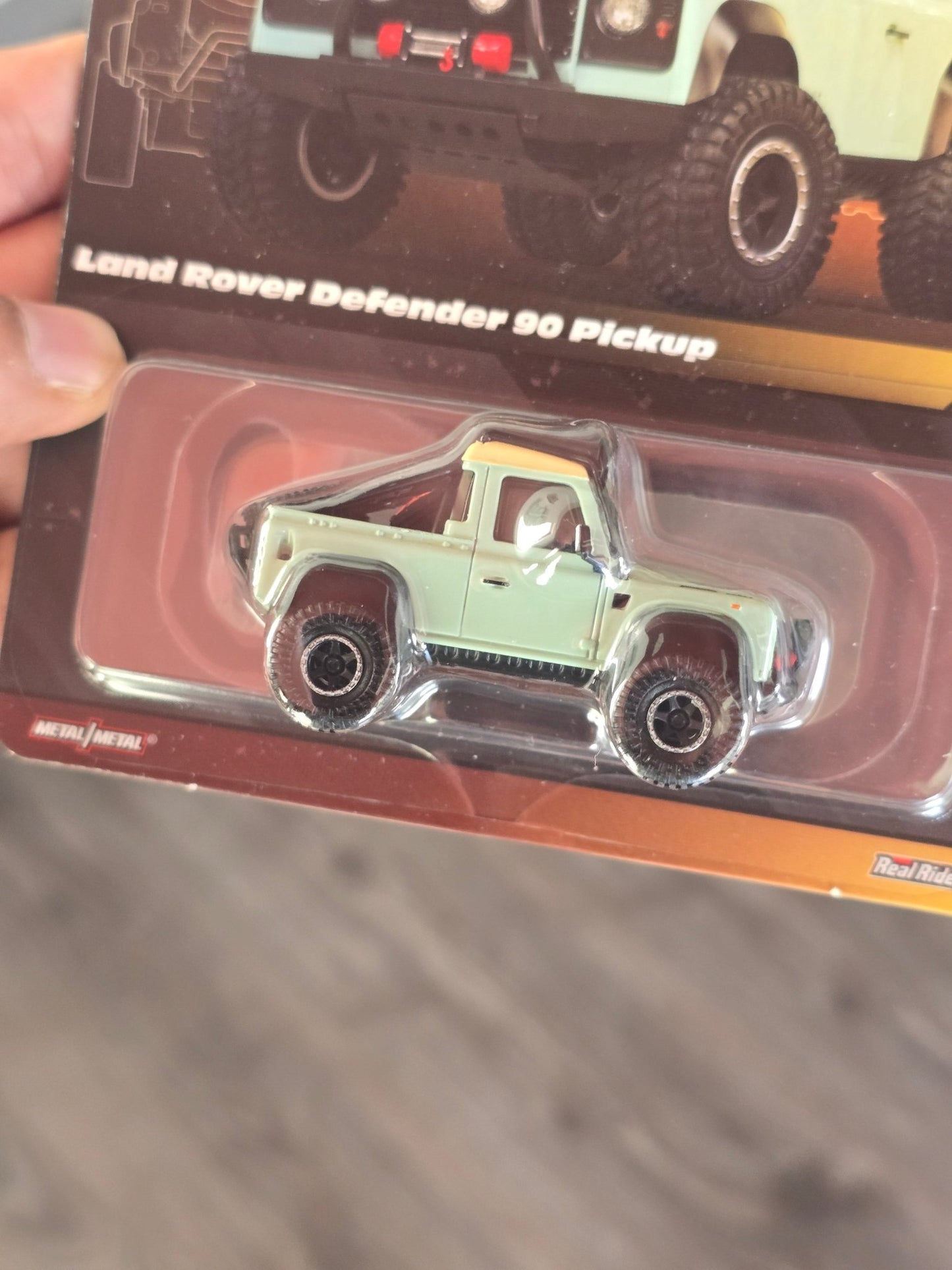 Elite64 Hot Wheels Land Rover Defender 90 Pickup - Green (Rare) - Kinder Logs