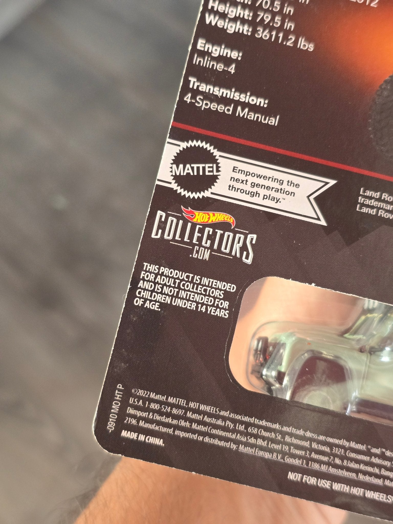 Elite64 Hot Wheels Land Rover Defender 90 Pickup - Green (Rare) - Kinder Logs