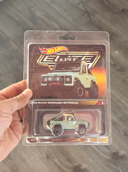 Elite64 Hot Wheels Land Rover Defender 90 Pickup - Green (Rare) - Kinder Logs