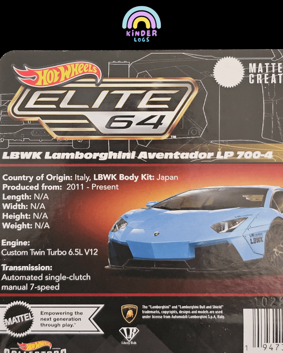 Elite64 Hot Wheels LBWK Lamborghini Aventador LP 700 - 4 - Kinder Logs