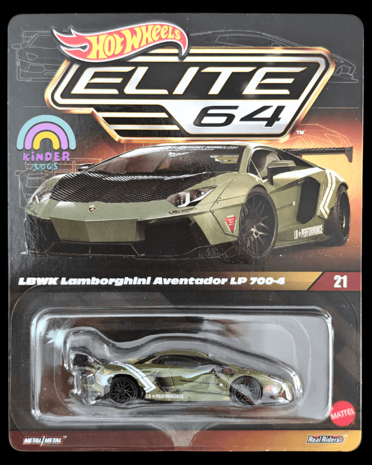 Elite64 Hot Wheels LBWK Lamborghini Aventador LP 700 - 4 - Green (Imported) - Kinder Logs